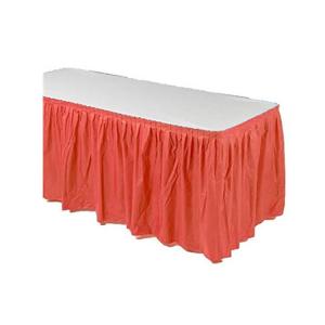 China Waterproof Disposable Plastic Table Skirts For Trade Show / Wedding on sale