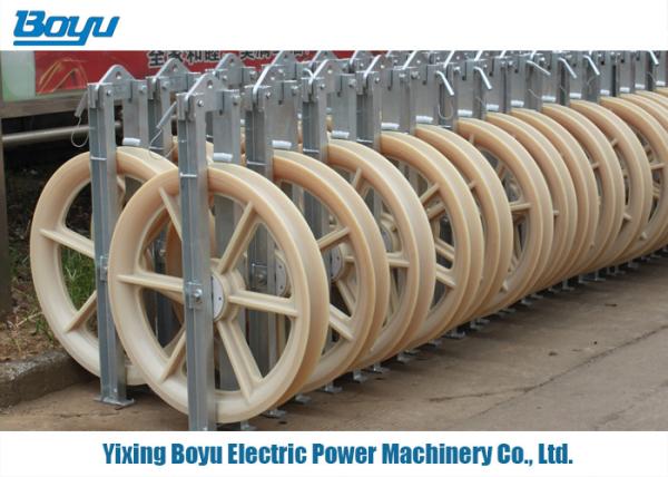 Quality Rated Load 20kn Single Wheel Aerial Roller And Stringing Block For Conductor for sale