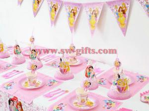 China Princess Snow White Cinderella Bell Mermaid Sleeping Beauty Tangled Kids Baby Birthday Party Event Decoration Supplies wholesale