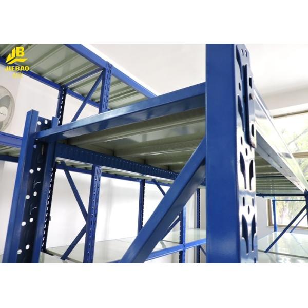 Storage Heavy Duty Steel Racks With Safety Bins 2000/2500mm Height RAL Blue Color