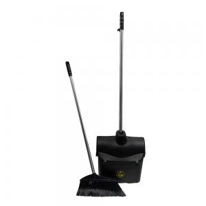 China Cleanroom Industrial Antistatic Plastic Brush Broom Foldable Dustpan ESD Broom Dustpan Set on sale