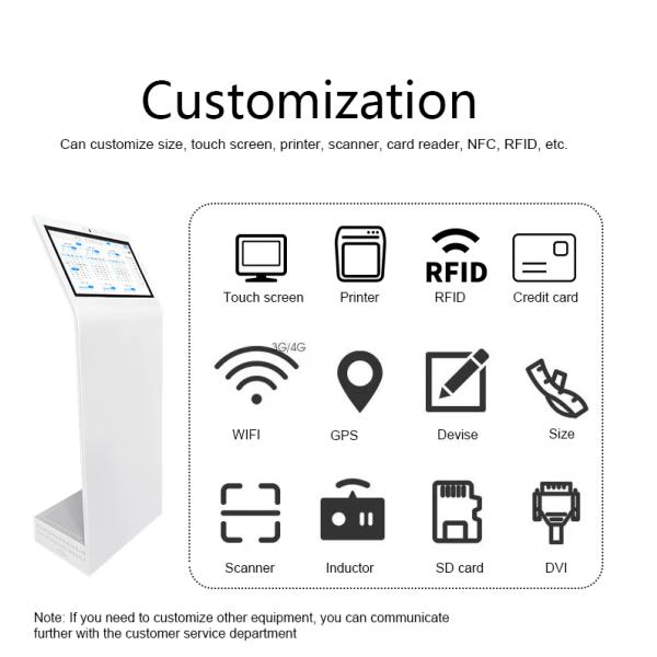 Hospital Queue Management System PCAP Touch Screen Kiosk 21.5 Inch