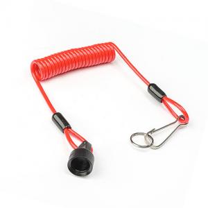China Red Spiral Jet Ski Safety Lanyard Motor Engine Kill Stop Switch Cable wholesale