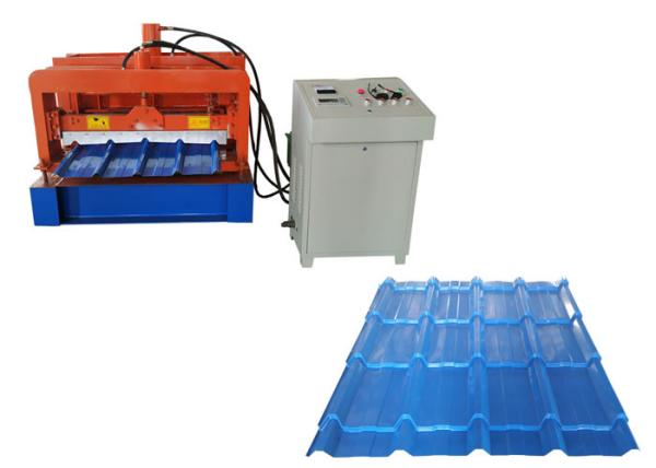 Quality Metal Roof Glazed Tile Roll Forming Machine Speed 3-5 M/Min With Frequency Converter for sale