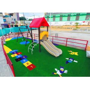 Customized Images Pictured Artificial Grass Polyethylene Material 17mm UV