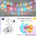 LED String Lights 16 Color Changing Globe Balls Indoor String Light with Remote