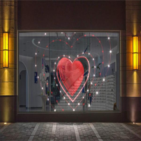 P4 Best Effect Dc5V High Brightness 3000cd Transparent LED Display for Glass Wall Media Facade