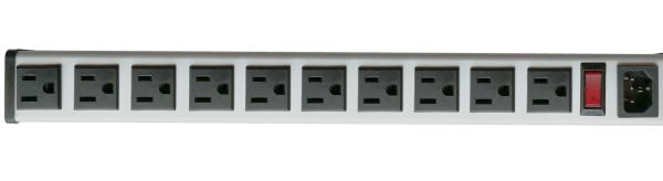 Quality 5 To 14" 15 Amp Metal Hardwired Power Strip With 10 Outlets No Power Cord And Plug for sale