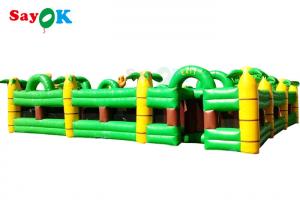 China Big Funny Inflatable Sports Games Palm Tree Maze For Adults Kids Inflatable Party Games on sale