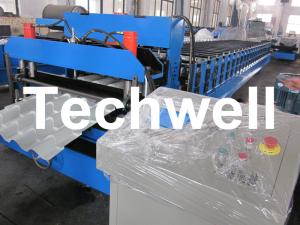 China Manual, Automatical Type Color Steel Tile Roll Forming Machine With High Grade 45# Axis on sale