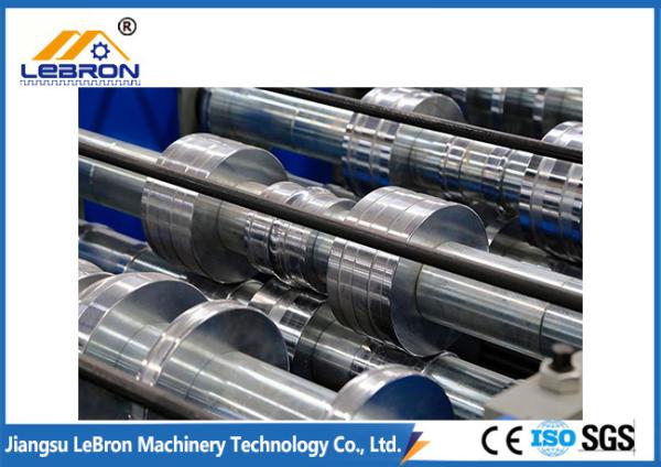 Quality Blue Color Steel Structure Floor Deck Roll Forming Machine Delta PLC Control System for sale