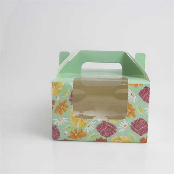 Takeaway cake box packaging with clear window cake disposable box packaging dessert box muffin box packaging