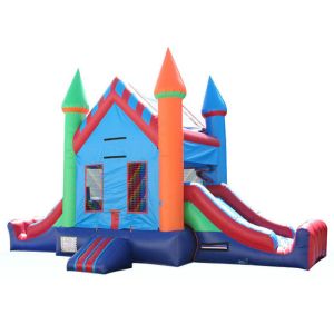 Attractive Inflatable Party City Bounce House , Double Slide Inflatable Moon