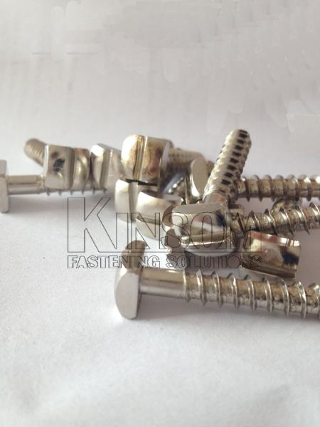 Quality Square slotted head self-tapping screws nickel finish with class 8.8 10B21 for sale