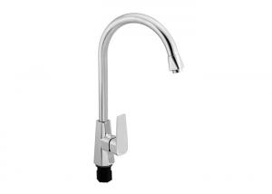 China Kitchen Mixer Sink Faucets Mechanical Deck Mounted Plated / Plate Chrome wholesale