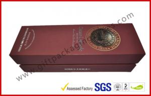 China Handmade Silver Printed 1400g Grey Board Wine Packaging Boxes , Magnetic Wine Gift Packaging Boxes wholesale