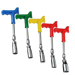 China Flexible Head 14mm Car Repair Tool Spark Wrench / Plastic T Handle Spark Plug Socket Wrench on sale
