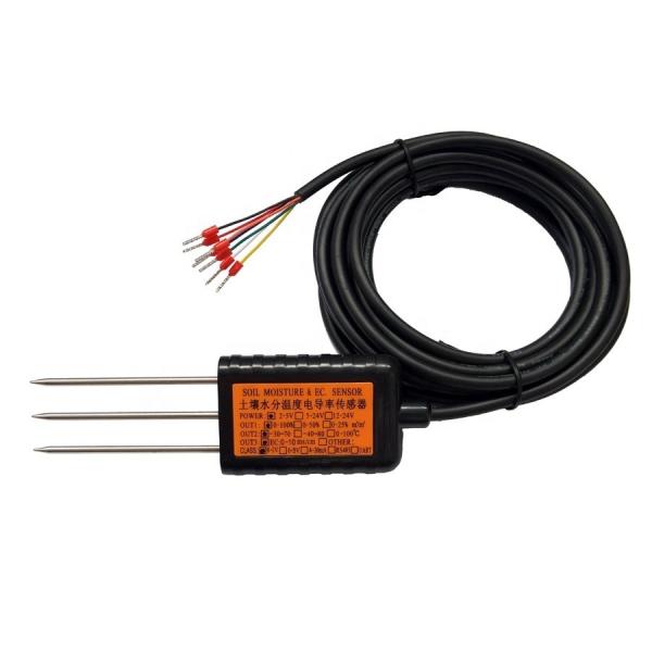 Quality CE Certified Waterproof Soil Sensor for Irrigation Measuring VWC Temp Moisture and EC for sale