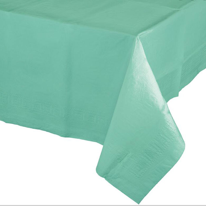 China Custom 1.37x2.74m Green Paper Tablecloth For Wedding SGS FDA Approval wholesale