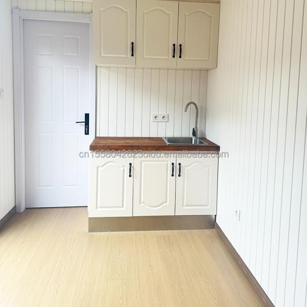 Flat Pack Container EU Customized Modern Luxury 20ft Prefabricated Wooden House with Steel Structure Garden Prefab in Mid-Century Modern Design Style