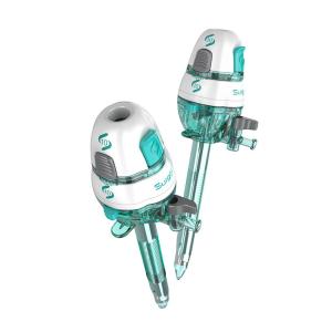Double Seal Transparent Plastic Tip Laparoscopic Trocar Single Use Model T10L100V
