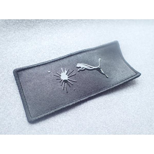 Screen Printing Silicone 3D Logo 5cm Printed Fabric Labels