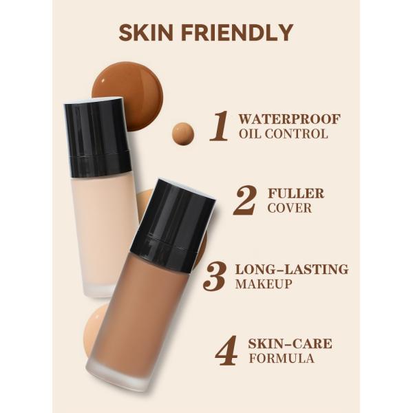 OEM Make Your Own High Quality Foundation Liquid Full Cover Long Lasting Private Label Matte Waterproof Makeup Foundation