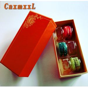 Varnishing Archaize Style Macaron Packaging Boxes SGS Printed Paper Box