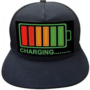 China Detachable Screen LED Baseball Caps Sound Activated Flashing on sale