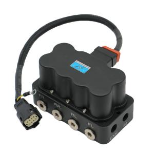 CNRAQR Air Suspension Valve Manifold 1/4 NPT Kit with 8 Air Ride Solenoid Valves, 9-Switch Wired Remote Controller Can