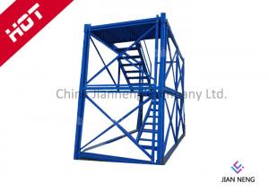 China 3m* 2m * 2m Steel Safety Construction Cage , Scaffolding Step Ladder Cage With Safey Wire Guard wholesale