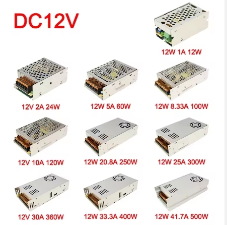 Waterproof Constant Voltage LED Driver 60W-400W AC 100-265V to DC 12V/24V Switching Power Supply