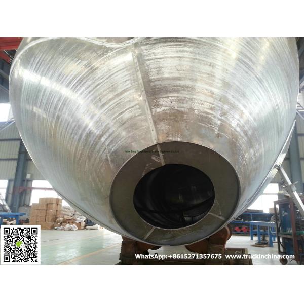 Aluminum Alloy Wheat Flour Bulk Tanker with Tipping Hydraulic Cylinder (6000USG-10000USG )whApp:+8615271357675