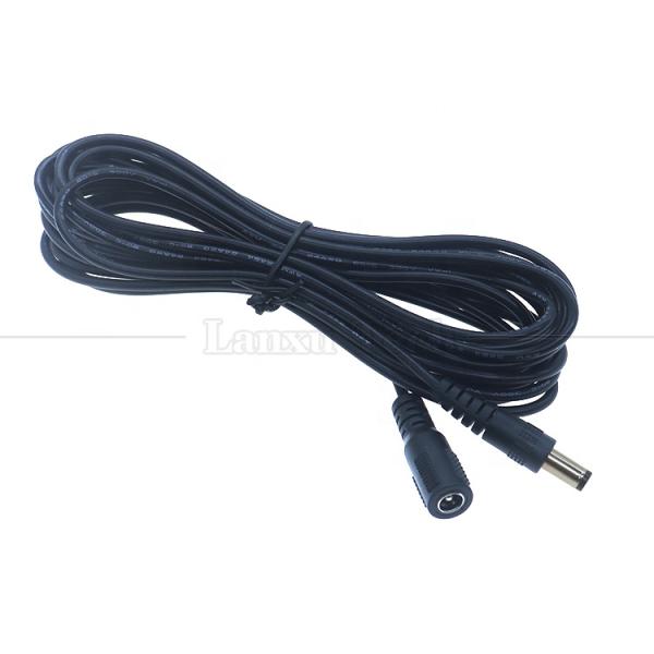 High Quality Male to Female 5.5x2.1mm Barrel Jack DC Power Extension Cable for CCTV Camera