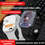 CD20 4G Cellular card smart watch with GPS Rotating Pull camera touch encoder