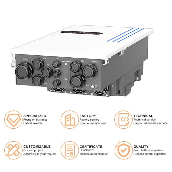 50Hz/60Hz Frequency Hybrid Solar Inverter 10kw for Off Grid Applications