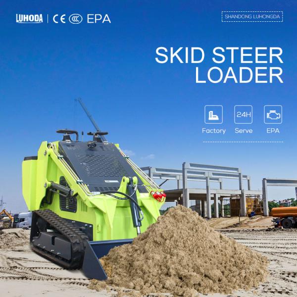 Free Shipping Diesel Closed System Skid Steer Loader with Attachment Skid Loader