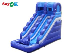 China Amazing Fun Tarpaulin Inflatable Water Slide With Pool Bounce Slide Inflatable Water Slides For Kids wholesale