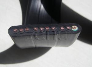 Flat Flexible Traveling Cable for Crane or Conveyor 10core Black Jacket, 0.75mm2, 1.0mm2, 1.5mm2, 2.5mm2