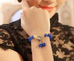 Blue chalcedony bracelet – agate gemstone bracelets – beaded bracelets – March