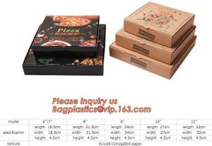China Kraft Pizza Paperboard Take Out Containers cheap pizza delivery box Packing Boxes,recyclable Pizza packaging boxes bagea wholesale