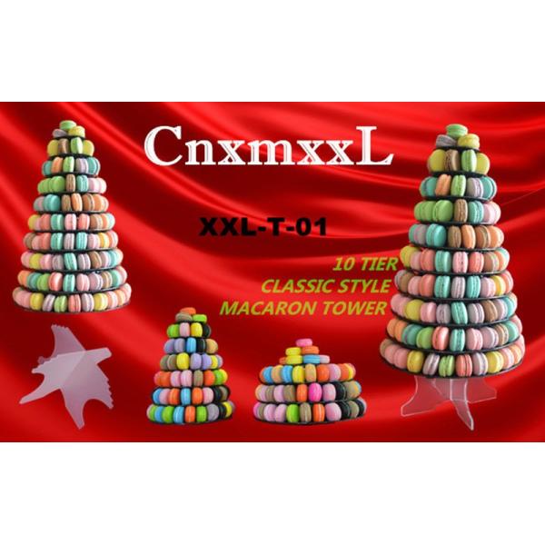 Retail online order 10 tier macaron tower stand for display with Acrylic base