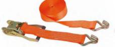 China Flat Hooks Polyester Ratchet Tie Down Straps With Protective Sleeves on sale