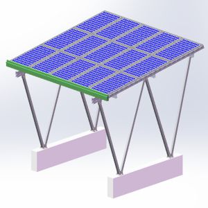 China Ground Aluminum Solar Panel Mounting System Trapezoid Design Reducing Costs wholesale