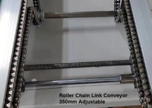 China Length 3m 4m Roller Chain Conveyor Adjustable By Hand Crank wholesale
