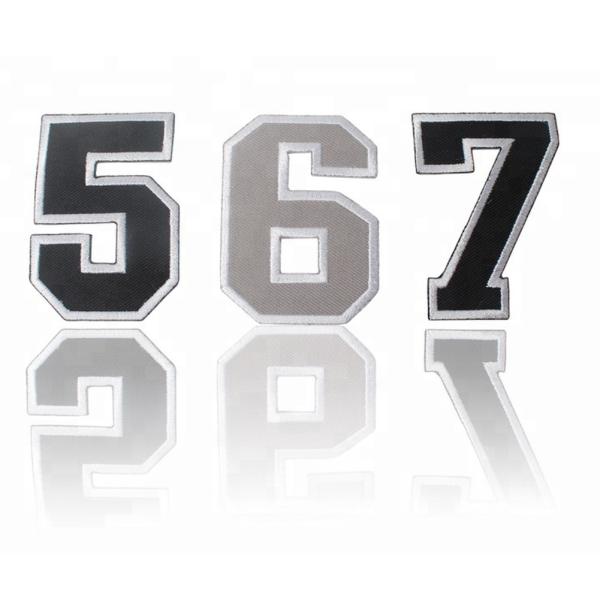 Quality Plain Sew On Numeric Custom Embroider Patch Cartoon Iron On Patch for sale