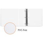 Stylish White File Folder Ring Binder with Durable Hinge and ONE Touch Open