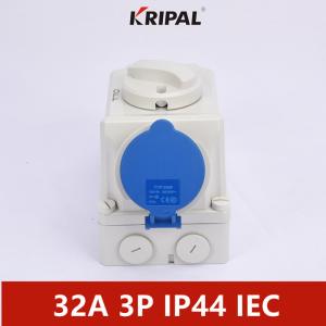 China IEC IP44 32A Single Phase Switch Socket With mechanical interlock wholesale