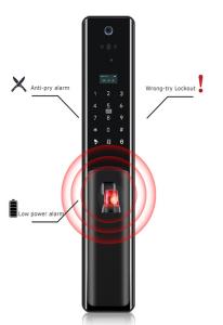 China Home Security Smart Door Locks 3D Face Recognition Anti-Peeping Password multiple functions the most security systerm wholesale