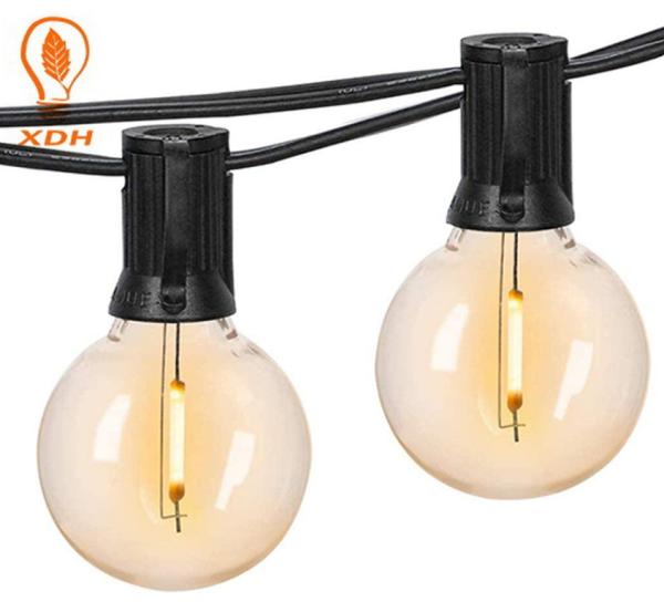 Quality 15 Solar Powered Bulb String Lights G40 8.3M 2200K for sale